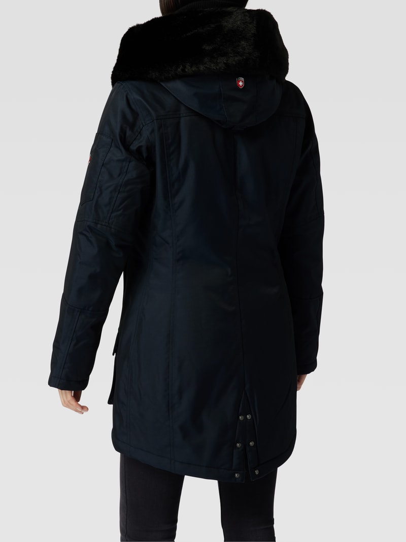Funktionsjacke mit Label-Patch Modell 'Schneezauber' in marineblau