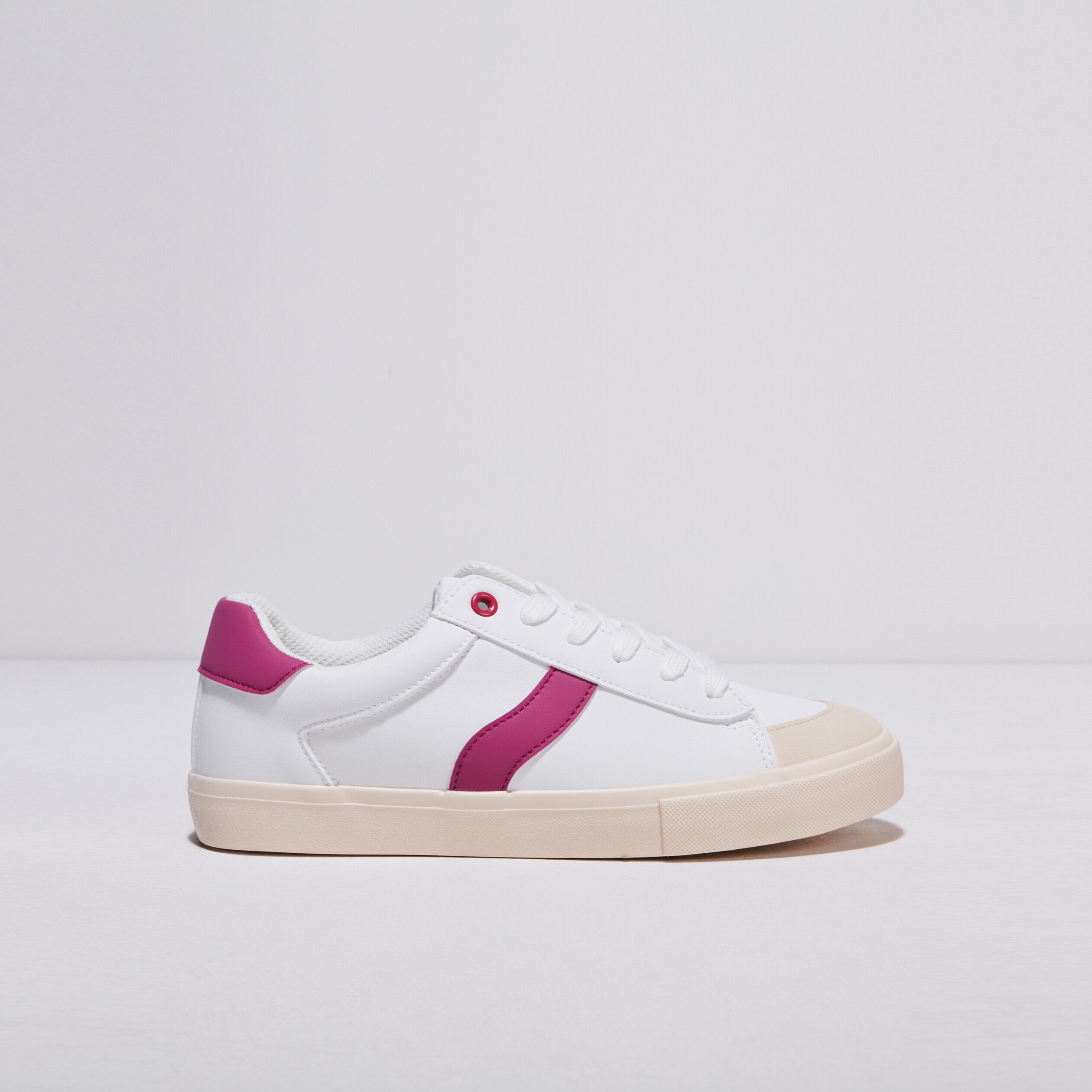 Tennis plates à lacets rose fushia femme | Cache Cache