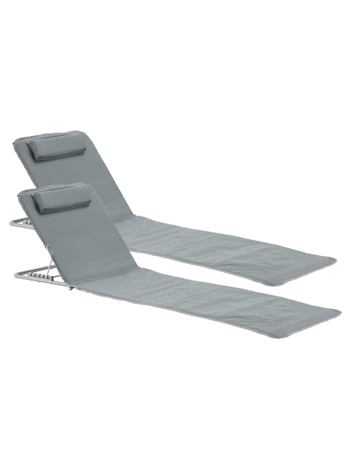 en.casa Strandmatte Cellorigo in Grau (L)160cm (B)49cm günstig kaufen onesize