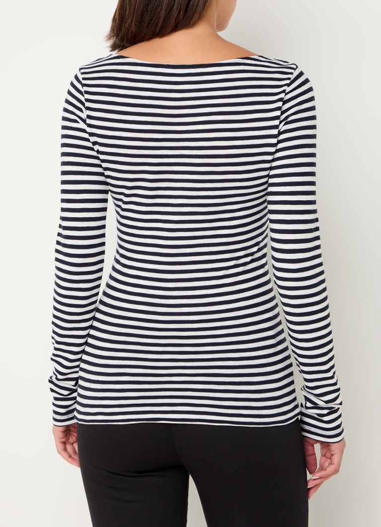 Marc O'Polo long-sleeved shirt with stripe print and boat neckline