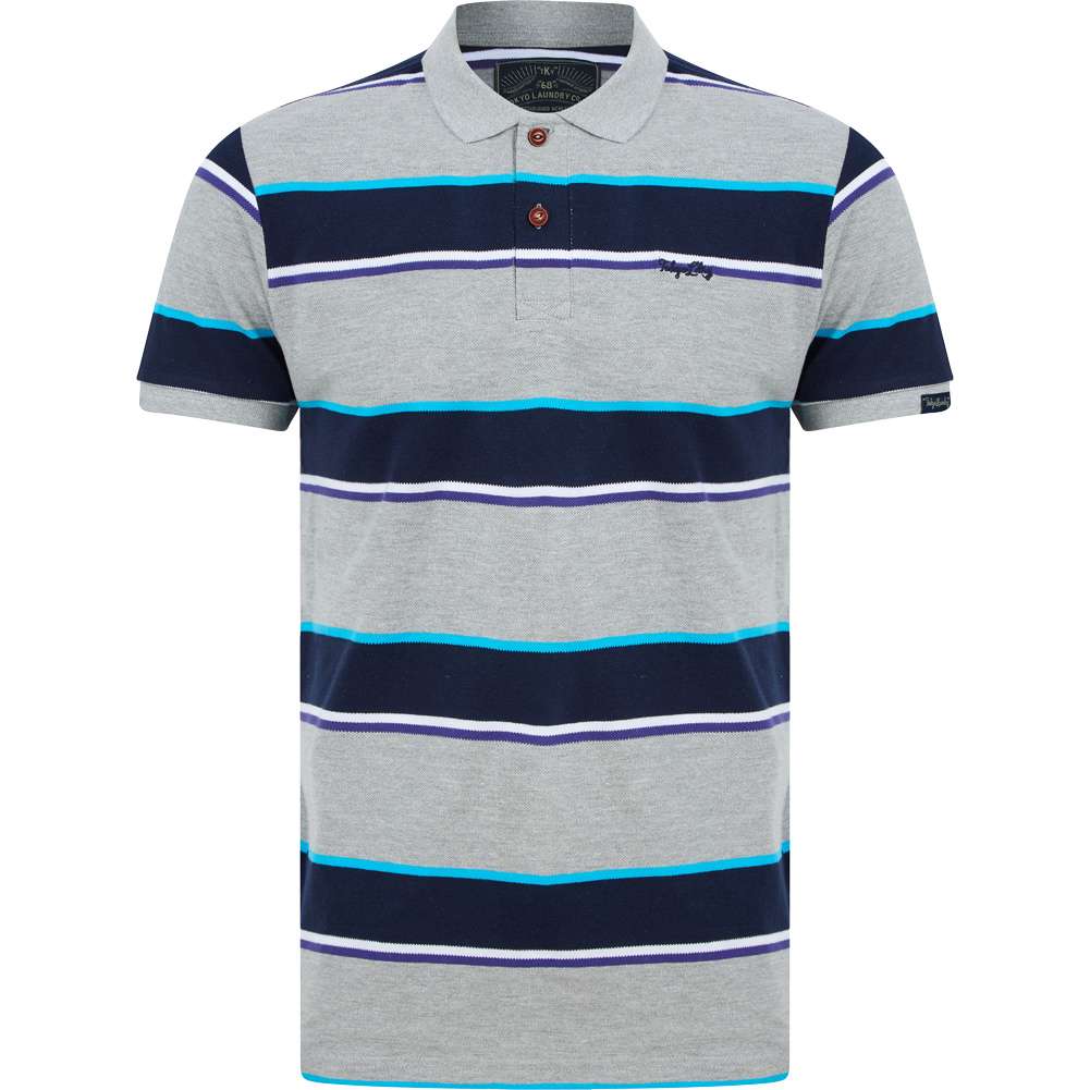 Tokyo Laundry Nova Herren Polo-Shirt 1X18185 Light Grey Marl