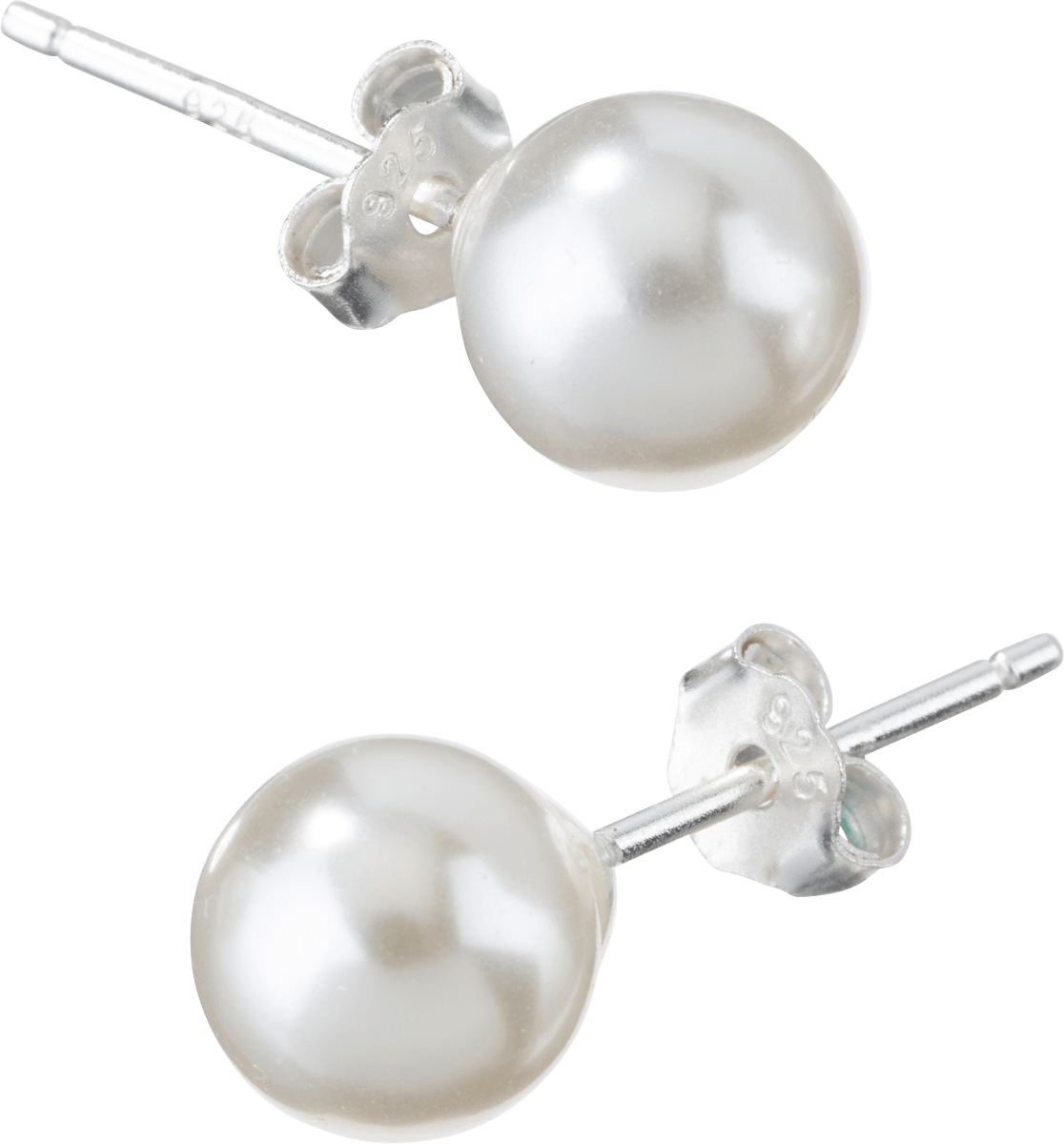 Ohrstecker Perle 925 Silber, 2 St