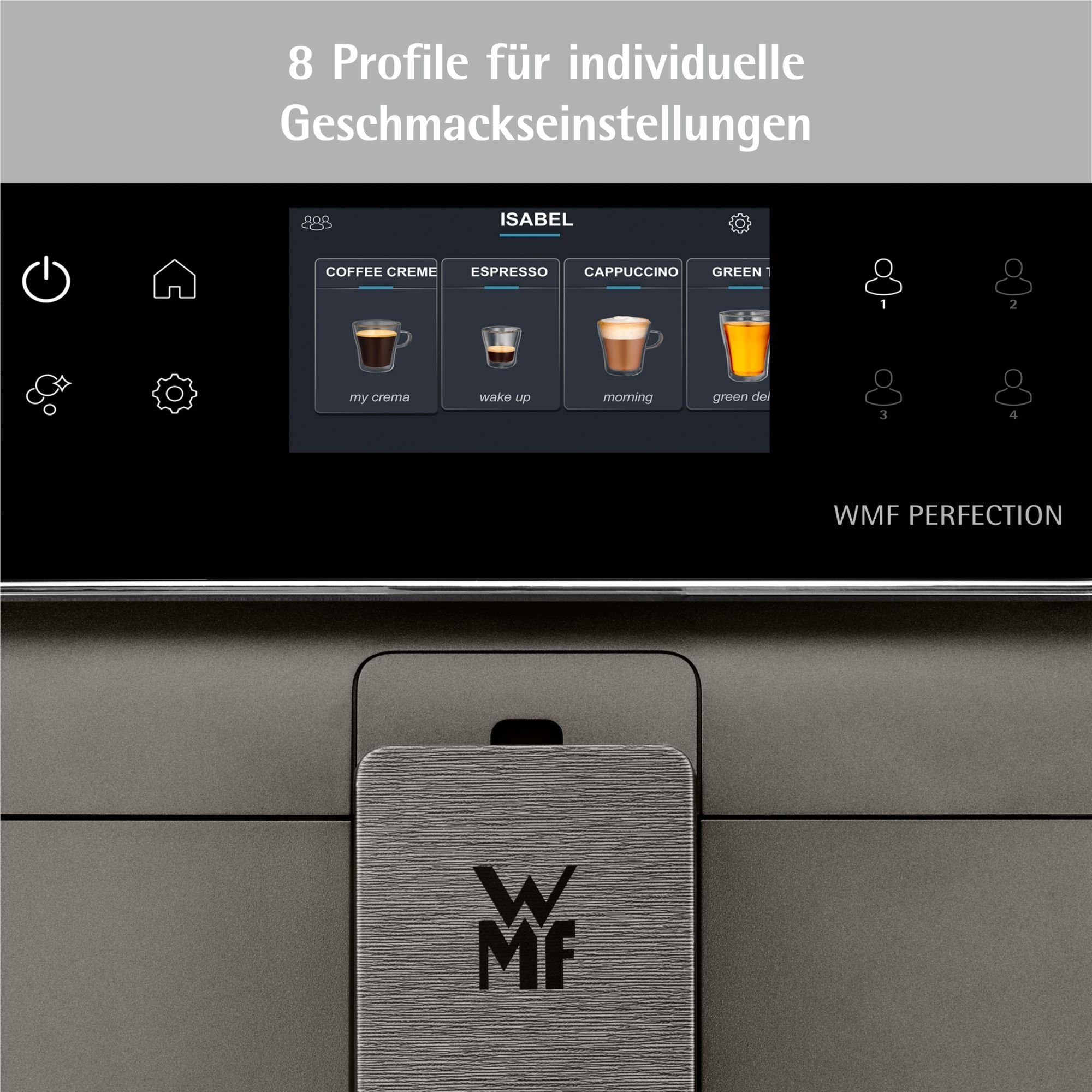 WMF Kaffeevollautomat Perfection 780, Double Thermoblock, Edelstahl-Mahlwerk