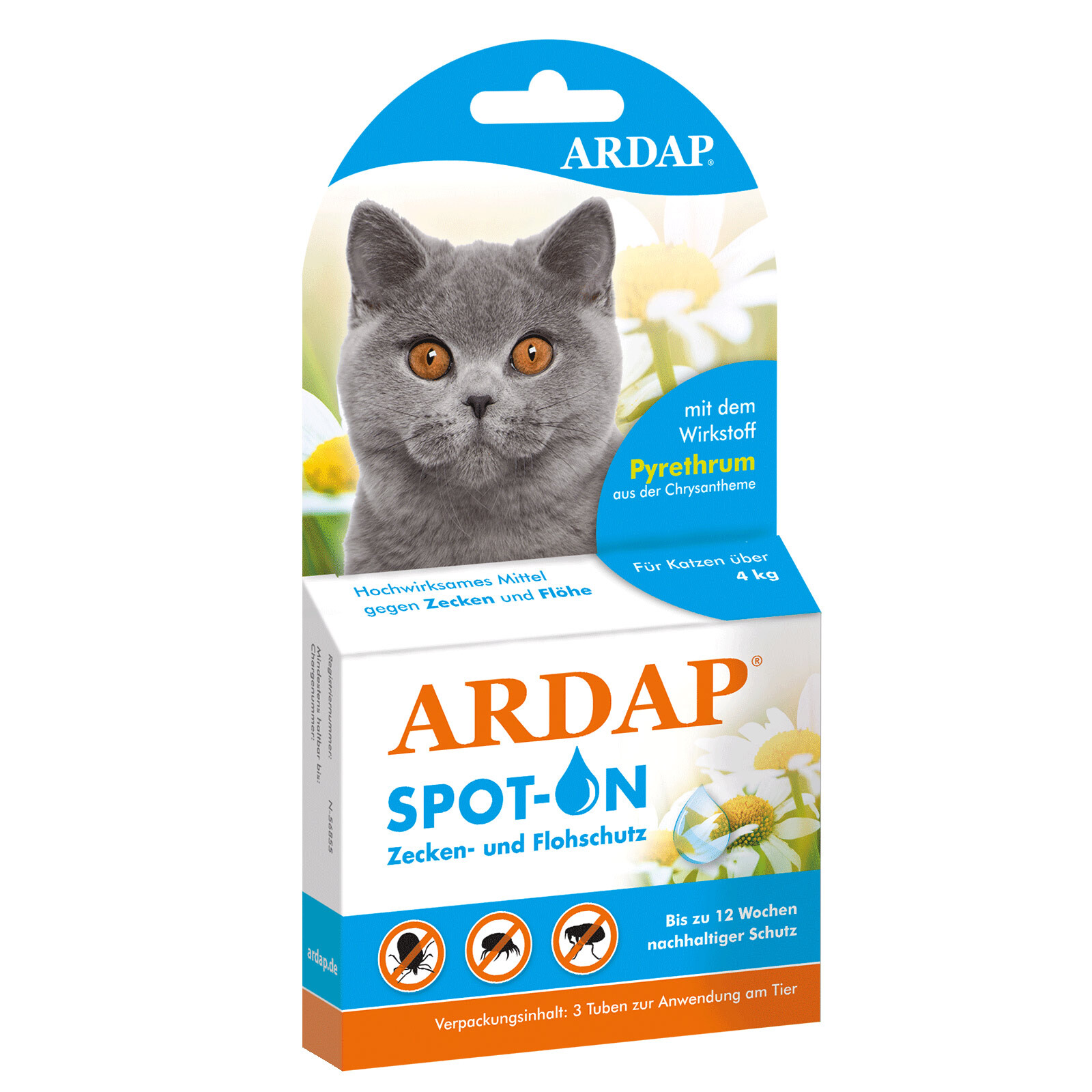 Ardap Ungeziefer- & Zeckenschutz Ardap Spot-On für Katzen M