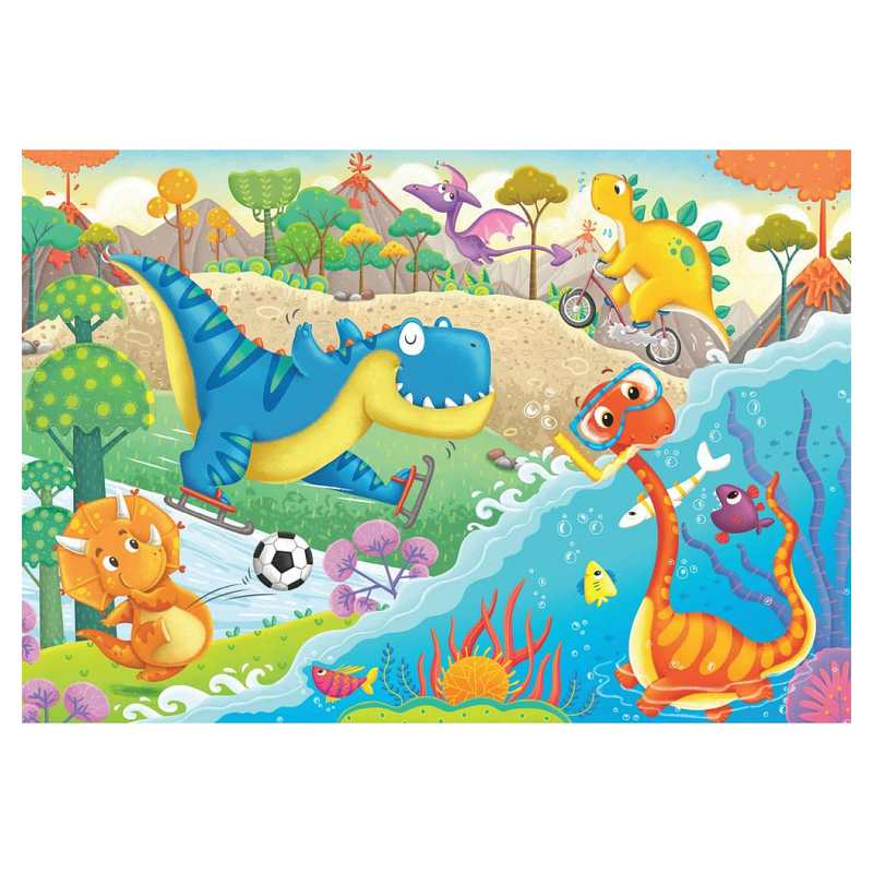 Puzzles Mes dinos préférés 2x 12 pièces