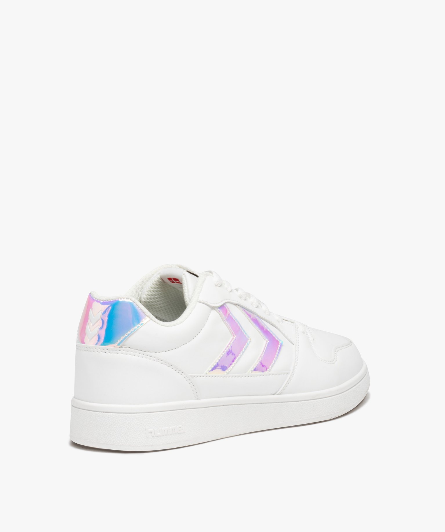 Baskets femme à lacets et à bande contrastante - Hummel blanc | GEMO