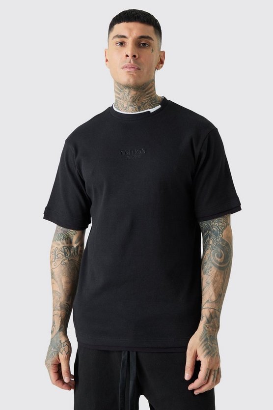 Tall geripptes Edition T-Shirt