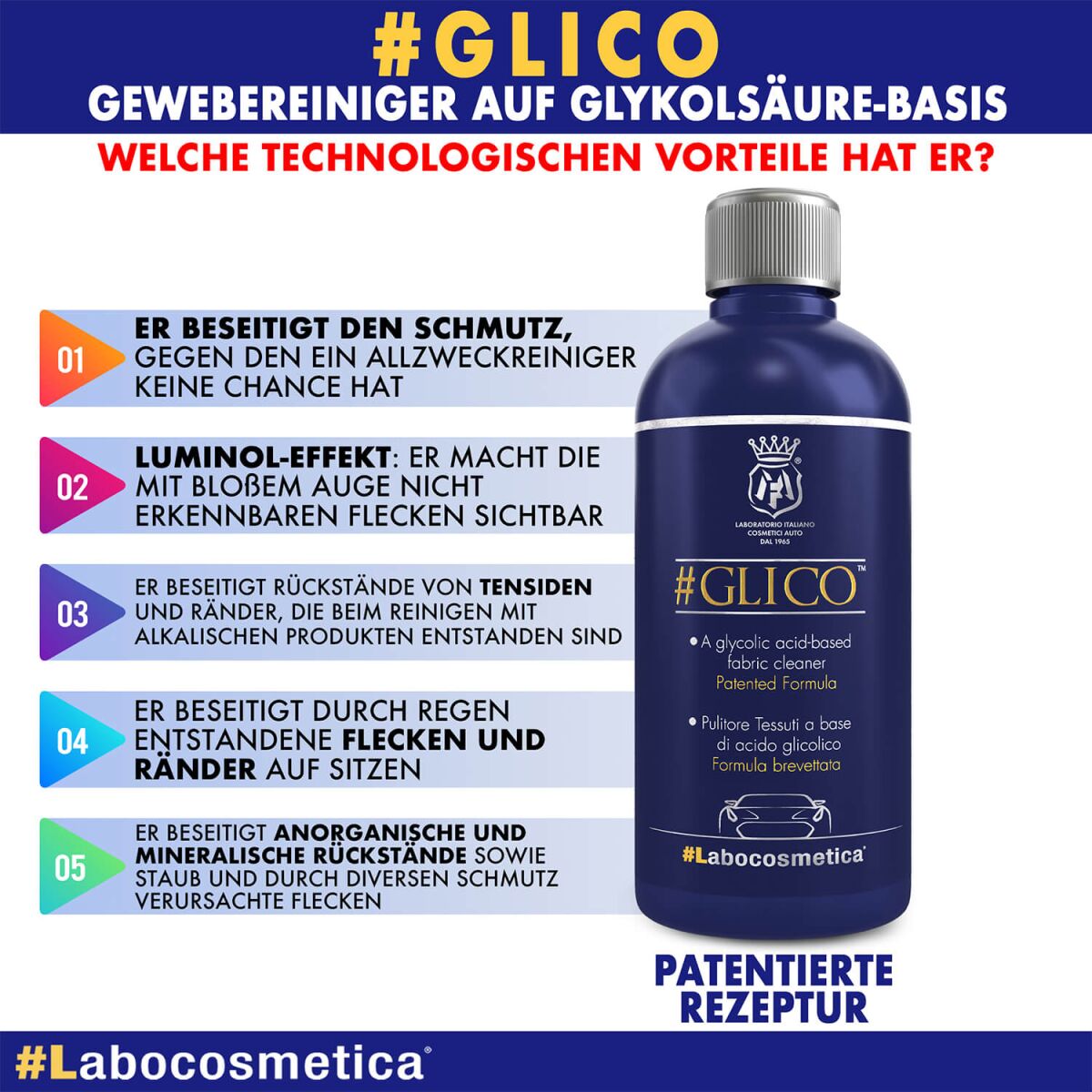 Labocosmetica Glico Textilreiniger sauer 500ml