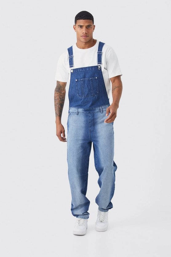 Lockere Latzhose mit Farbverlauf