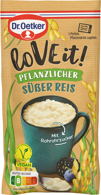 Dr. Oetker LoVE it! Pflanzlicher Süßer Reis vegan