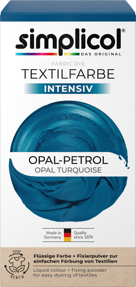 Textilfarbe intensiv Opal- Petrol, 1 St