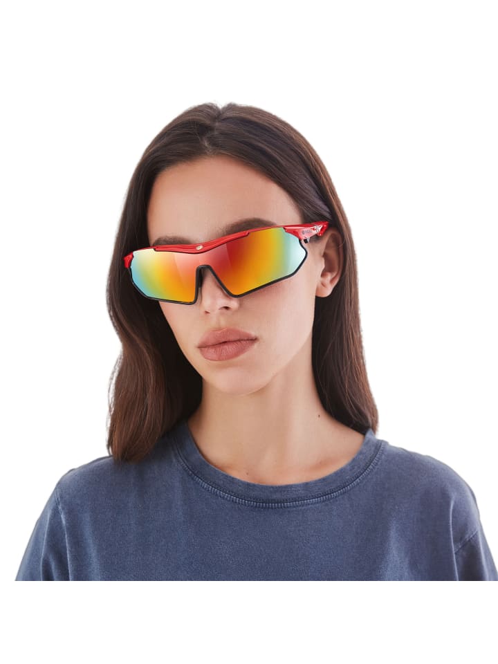 YEAZ SUNRAY Sport-Sonnenbrille rot/schwarz/rot in rot günstig kaufen onesize