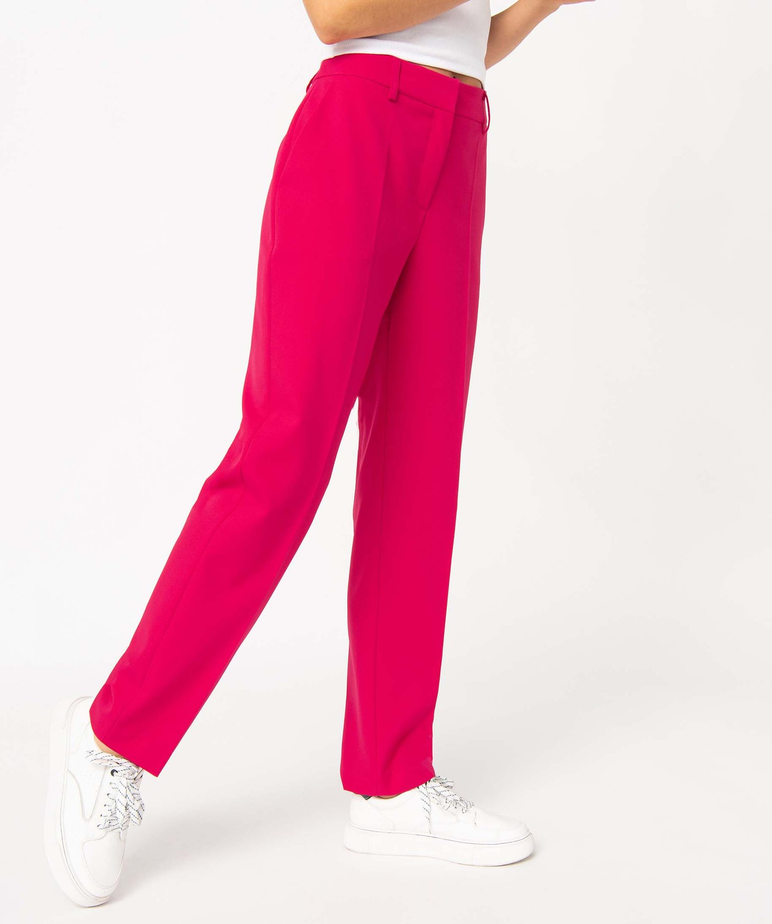 Pantalon de tailleur femme rose | GEMO