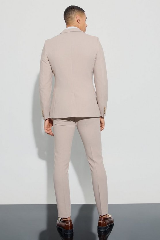 Einreihige Skinny Anzugjacke aus Jersey