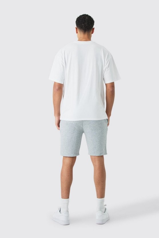 Mittellange Slim-Fit Jersey-Shorts