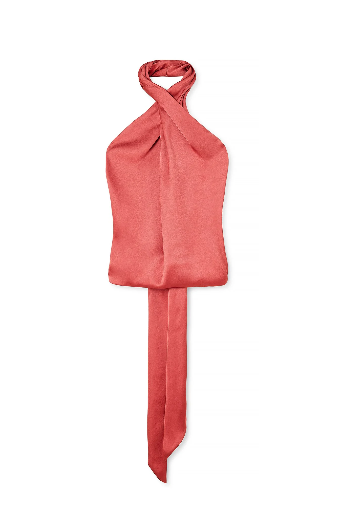 Recyceltes Satin-Oberteil mit Twist vorne