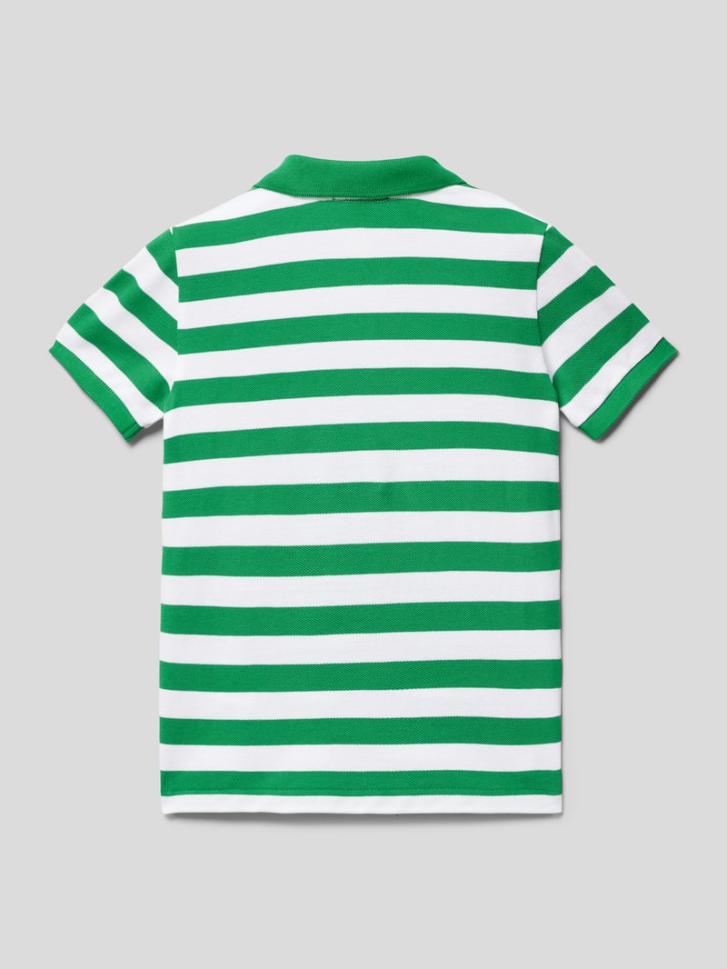 Poloshirt mit Streifenmuster in grün