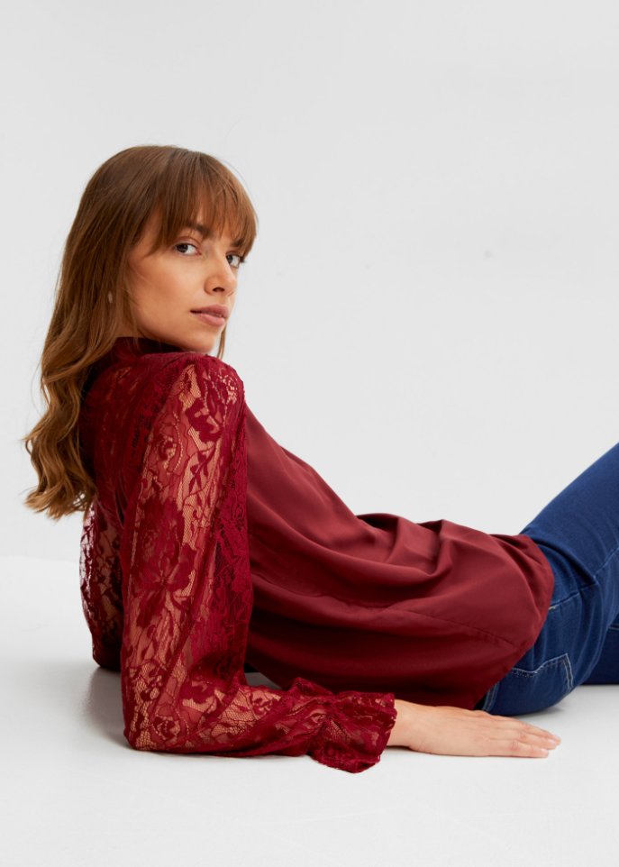 Bluse mit Spitze