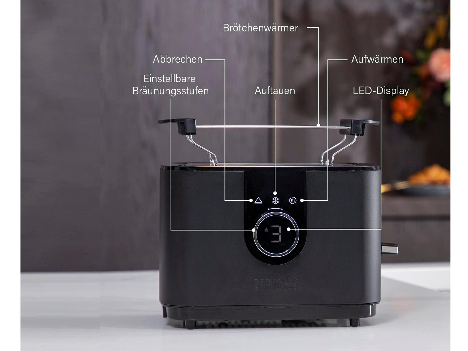 PRINCESS Frühstücks-Set (3-tlg), Frühstück-Set Kaffeemaschine Wasserkocher & Toaster Design Edelstahl
