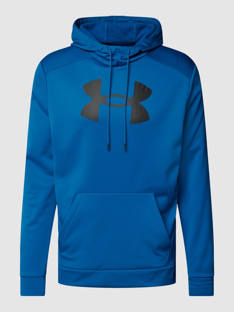 Hoodie mit Logo-Print in petrol