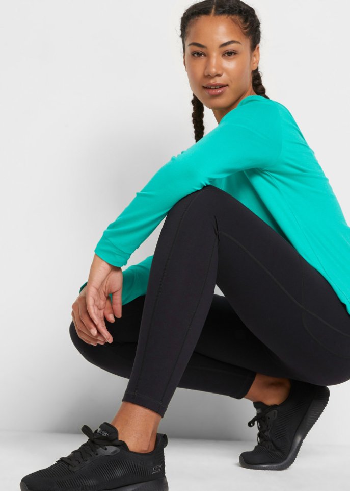 Ultrasofte Sport-Leggings mit seitlichen Taschen, knöchelfrei