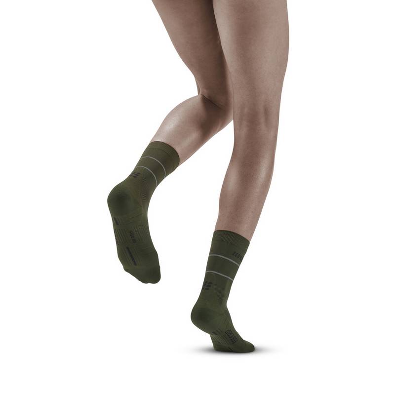 CEP Reflective Mid Cut Socken Damen
