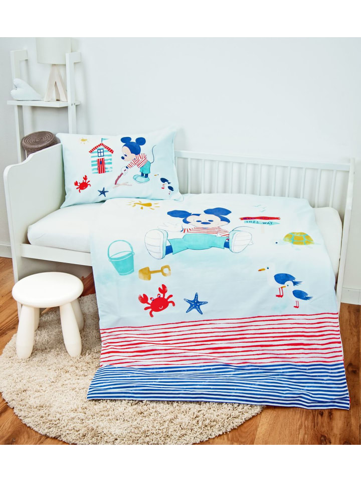 Herding 2 tlg. Flanell Bettwäsche 100x135cm Disney Mickey Mouse in Bunt günstig kaufen 100x135 cm