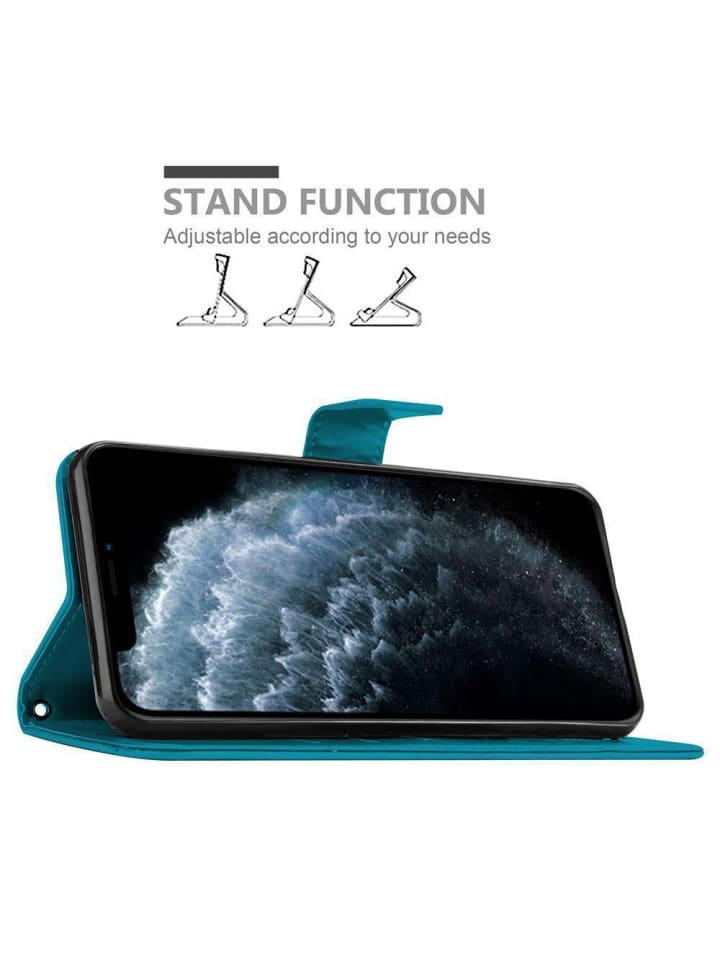 cadorabo Hülle für Apple iPhone 11 PRO MAX Blumen Design in FLORAL BLAU günstig kaufen onesize