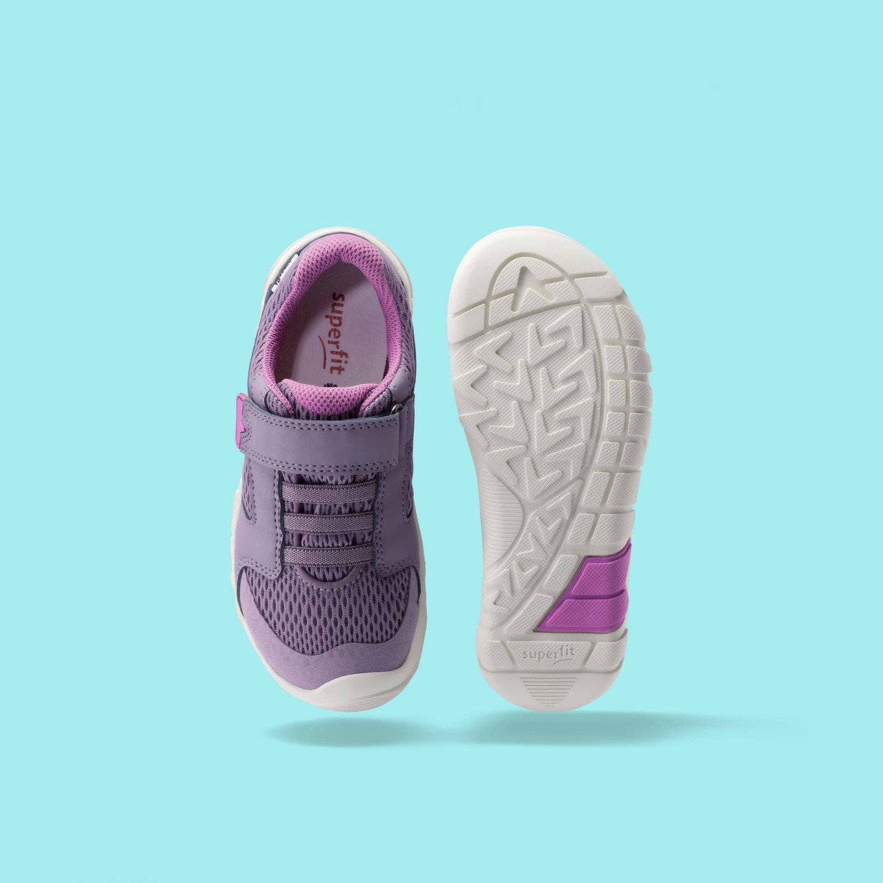 TRACE - Lila Sneaker low mit Klettverschluss