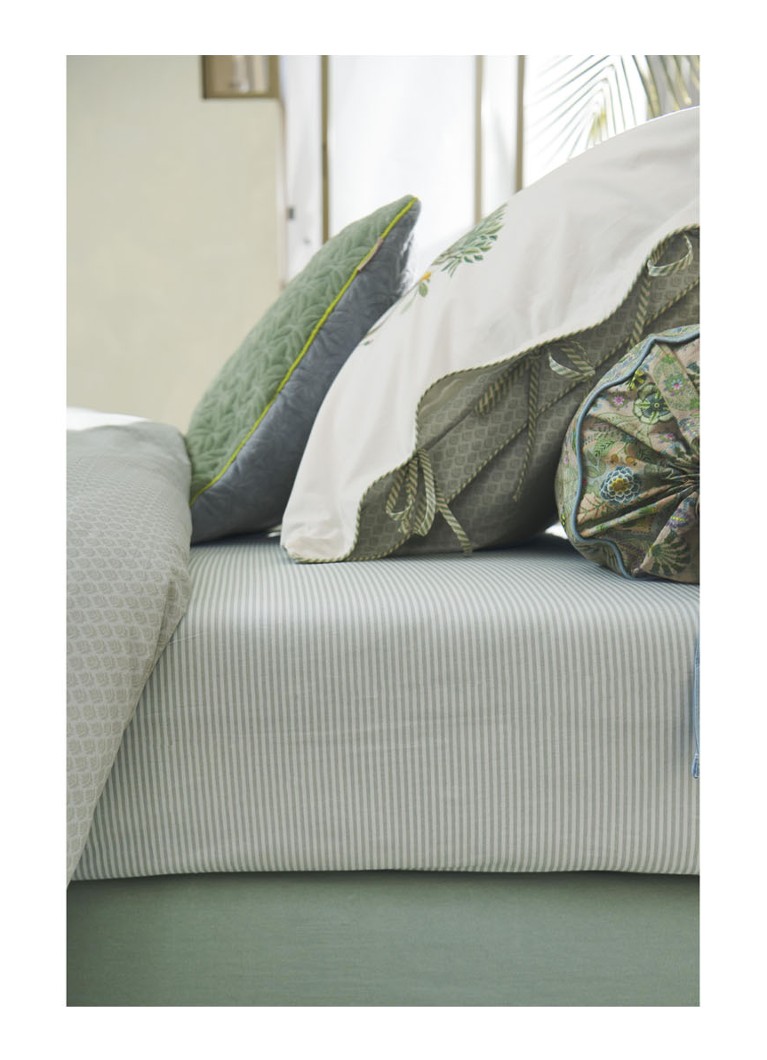 Pip Studio Duo Stripe paklodė su guma iš medvilnės perkelio 200TC, kampų aukštis 25 cm