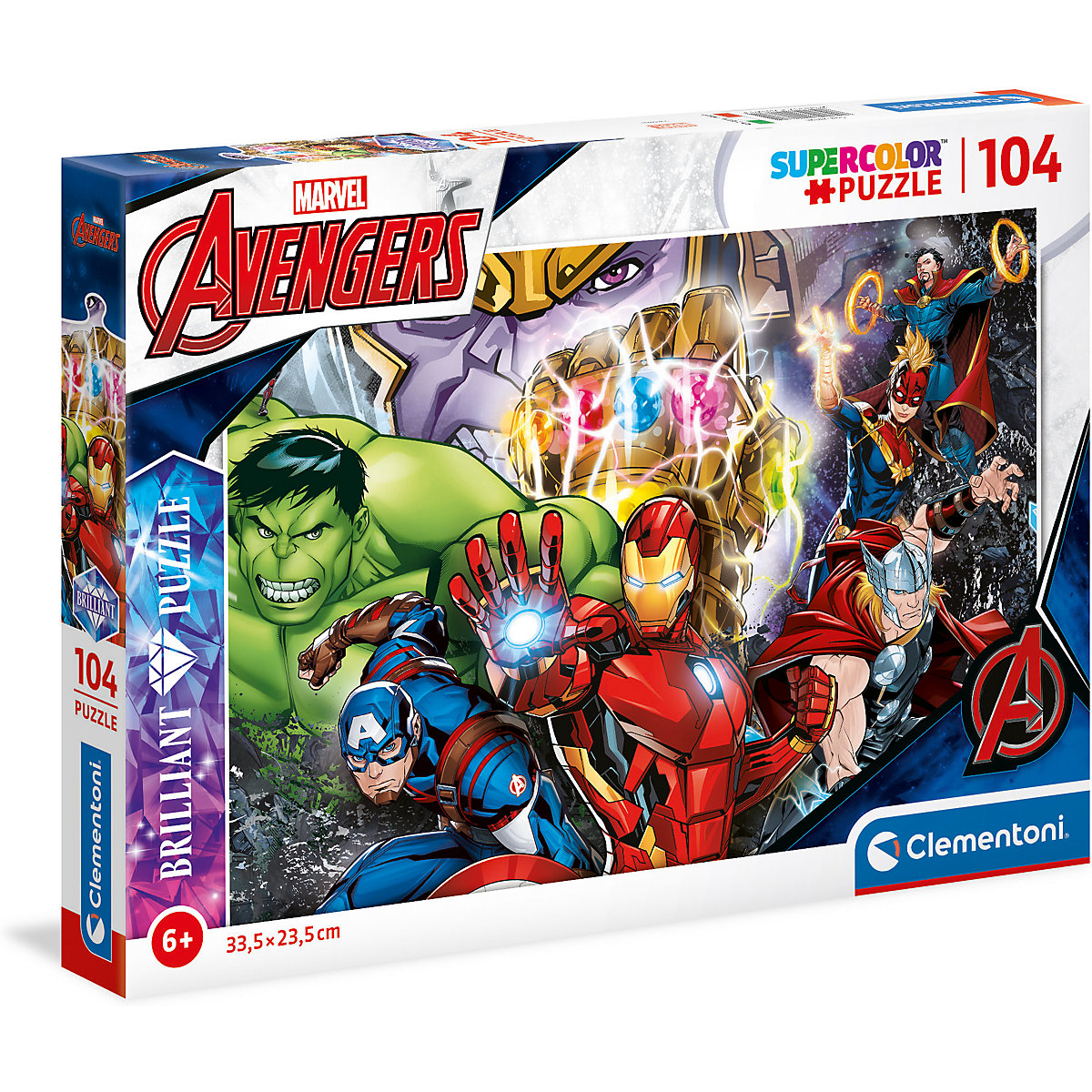 Puzzle 104 Teile, Brilliant Puzzle - Marvel