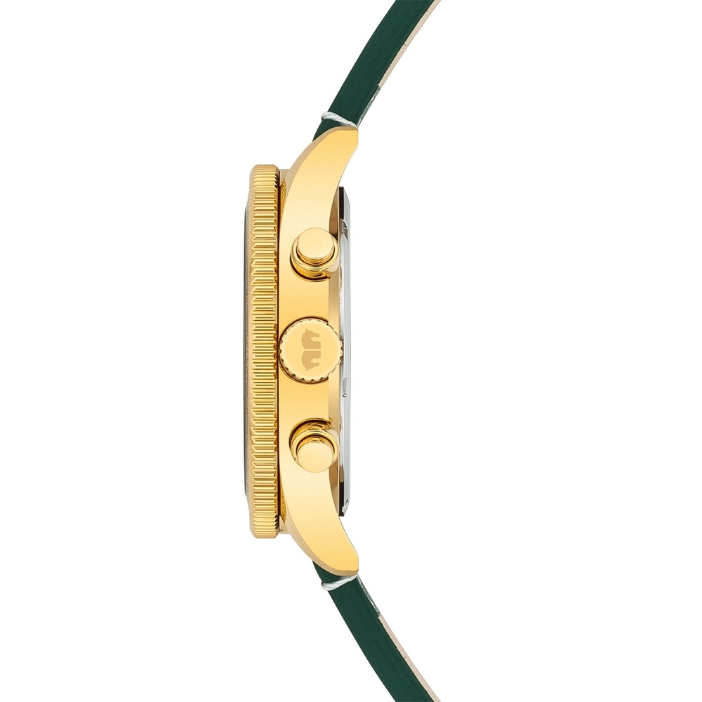Rhodenwald & Söhne Chronographe Karthago II en Or jaune Cuir véritable en Vert Montre
