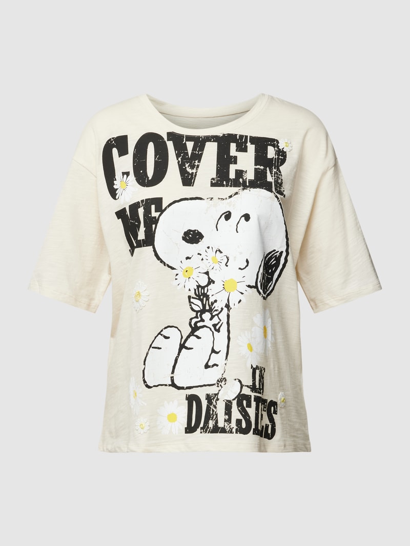 T-Shirt mit Motiv-Print Modell 'Snoopy Daisy Shirt' in offwhite