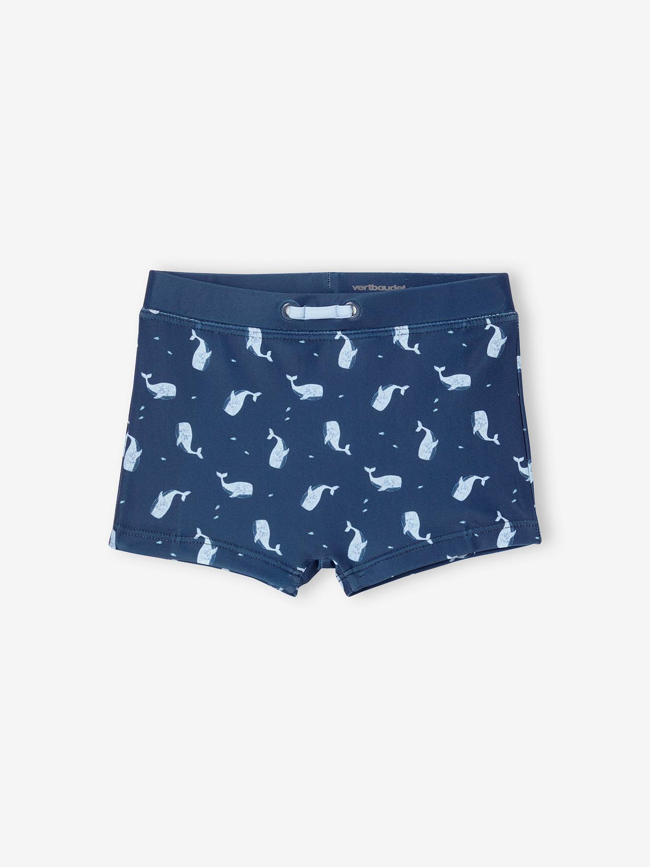 Boxer de bain imprimé baleines bébé garçon marine