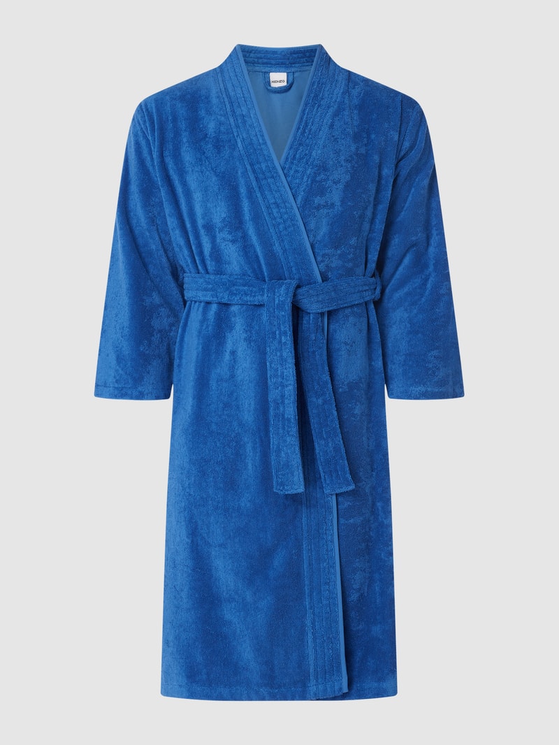 Bademantel aus Frottee in blau