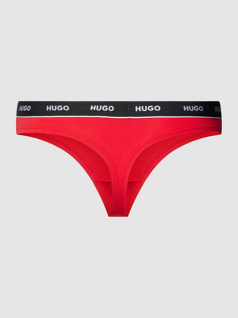 String mit elastischem Logo-Bund Modell 'Carousel' in rot