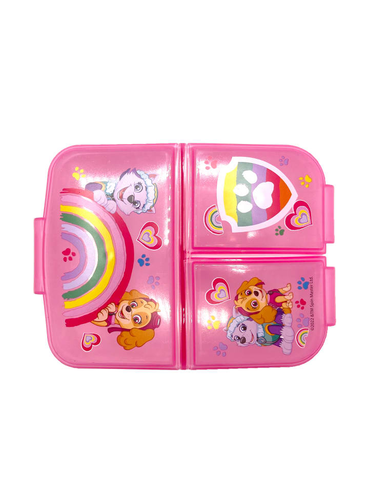 Paw Patrol Brotdose mit 3 Fächern Skye Rainbow in Rosa günstig kaufen onesize