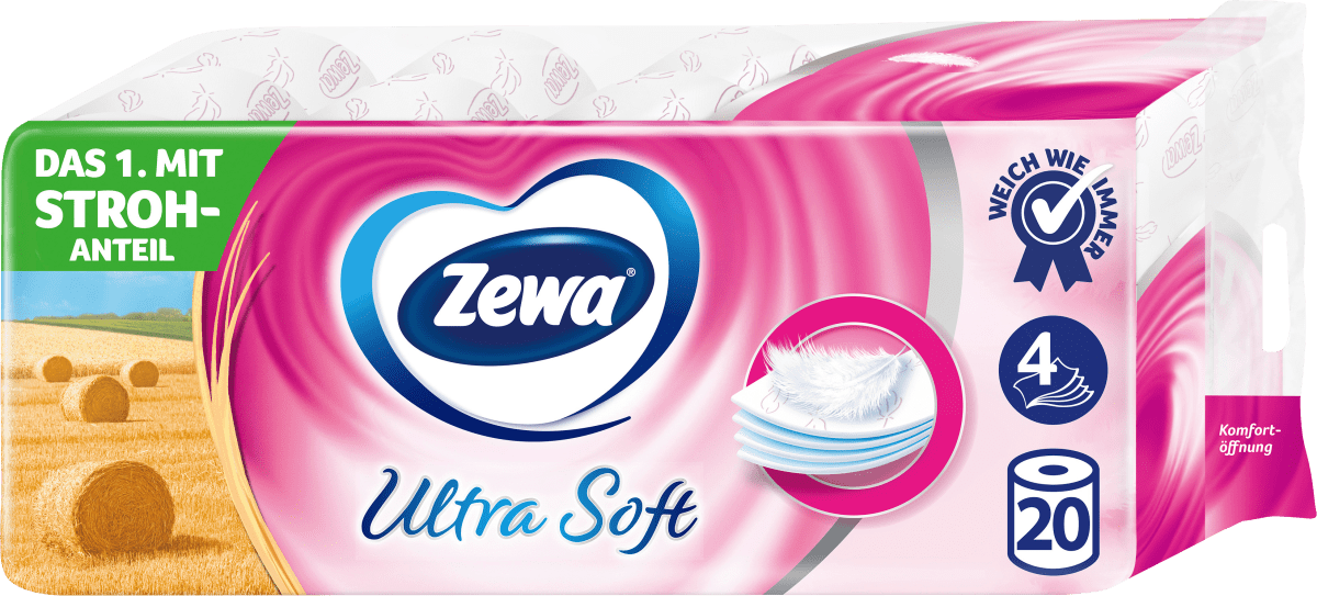 Toilettenpapier Ultra Soft 4-lagig (20x150 Blatt), 20 St