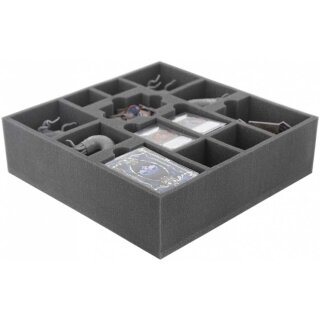 Feldherr 285 mm x 285 mm x 80 mm Schaumstoffeinlage für Brettspiele - 13 Fächern
