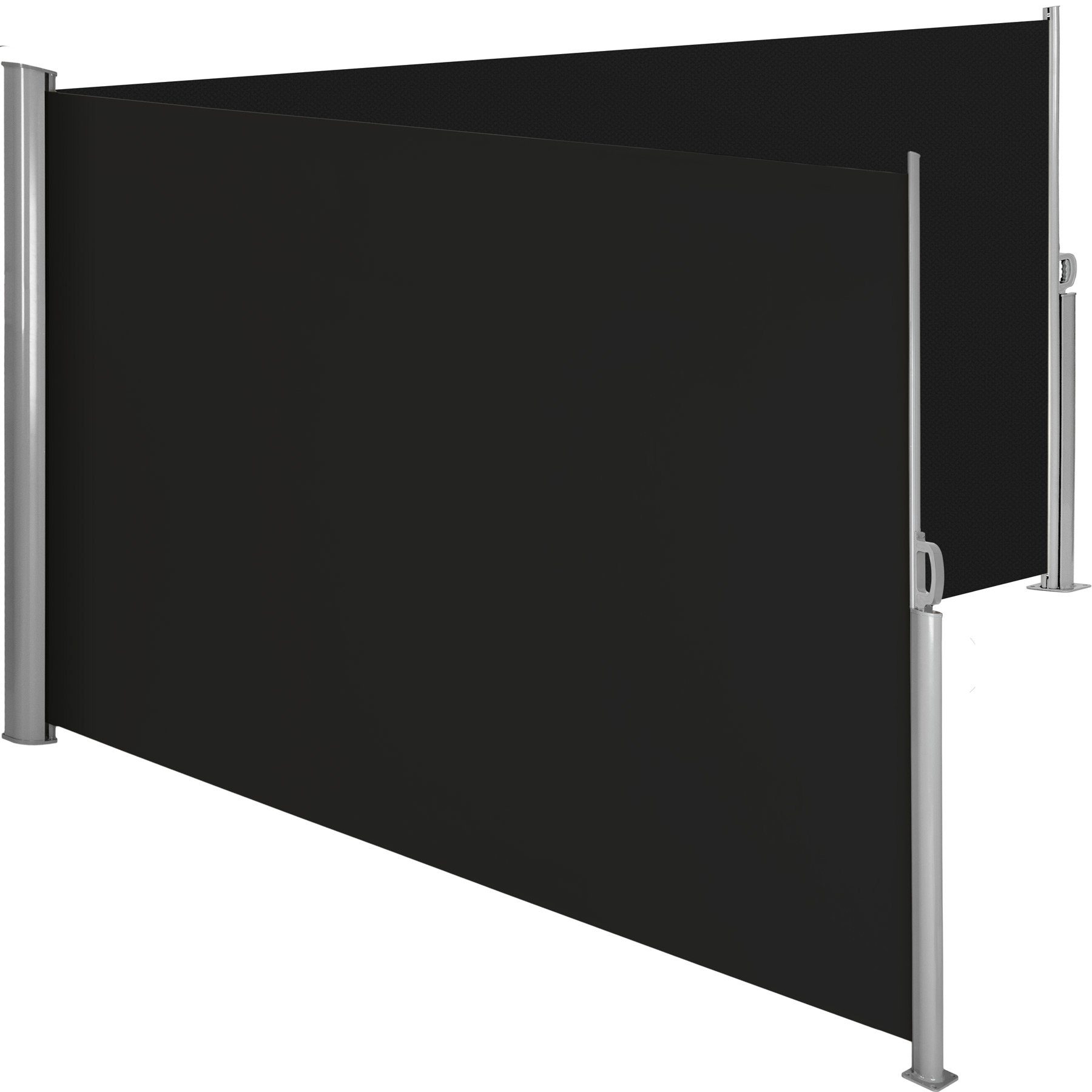 tectake Seitenarmmarkise Aluminium Doppel Seitenmarkise ausziehbar mit Ausziehbar
