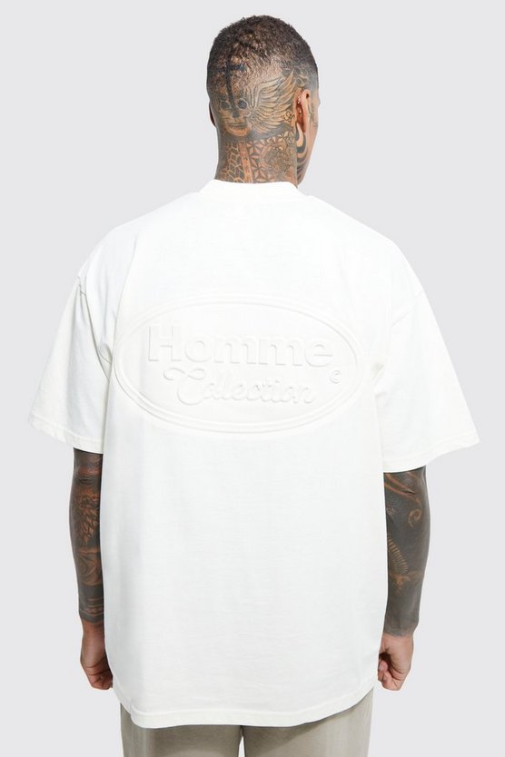 Oversize T-Shirt mit Homme Print