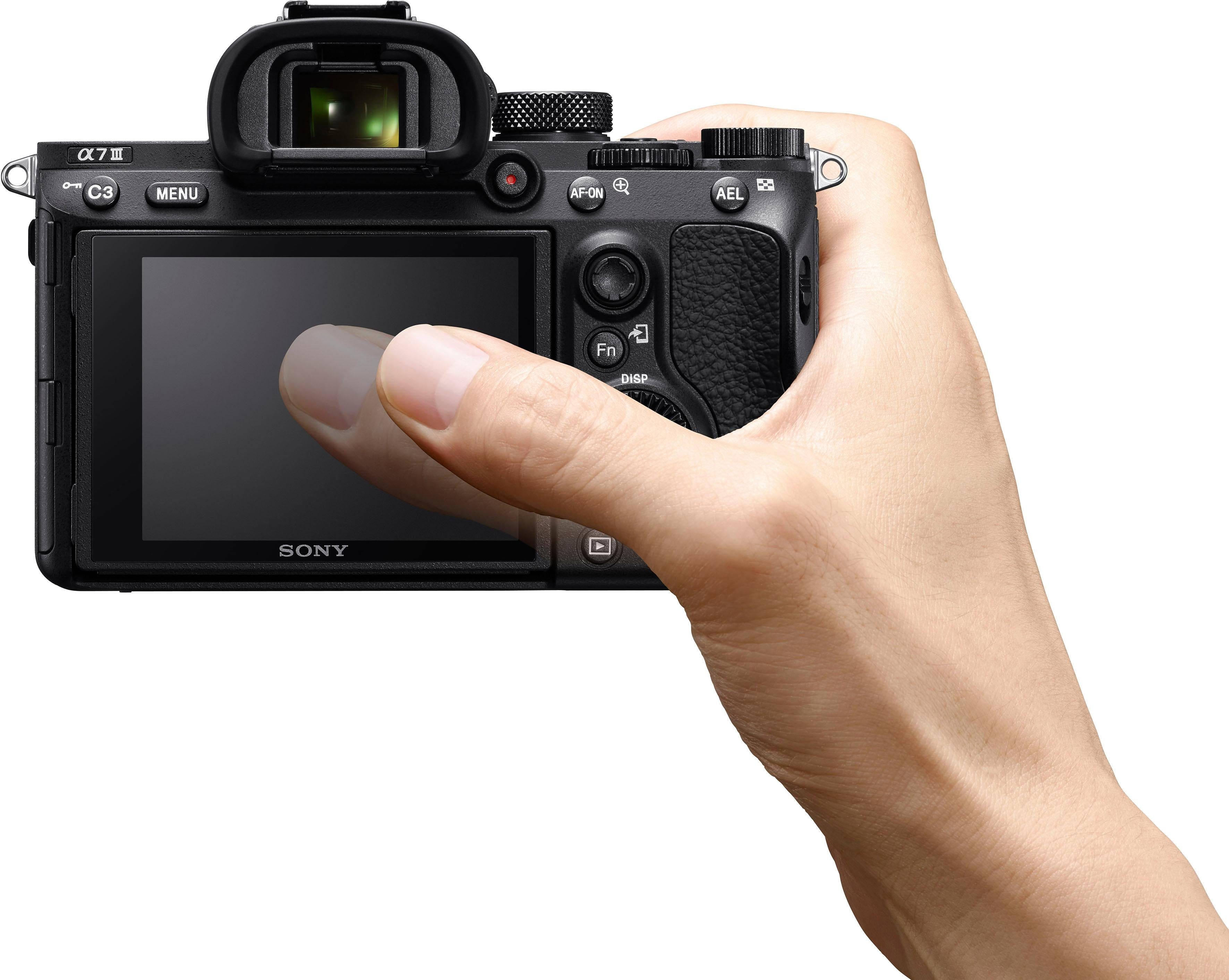 Sony ILCE-7M3B - Alpha 7 III E-Mount Systemkamera (24,2 MP, Exmor R CMOS Vollformatsensor, 2 Kartenslots, nur Gehäuse)