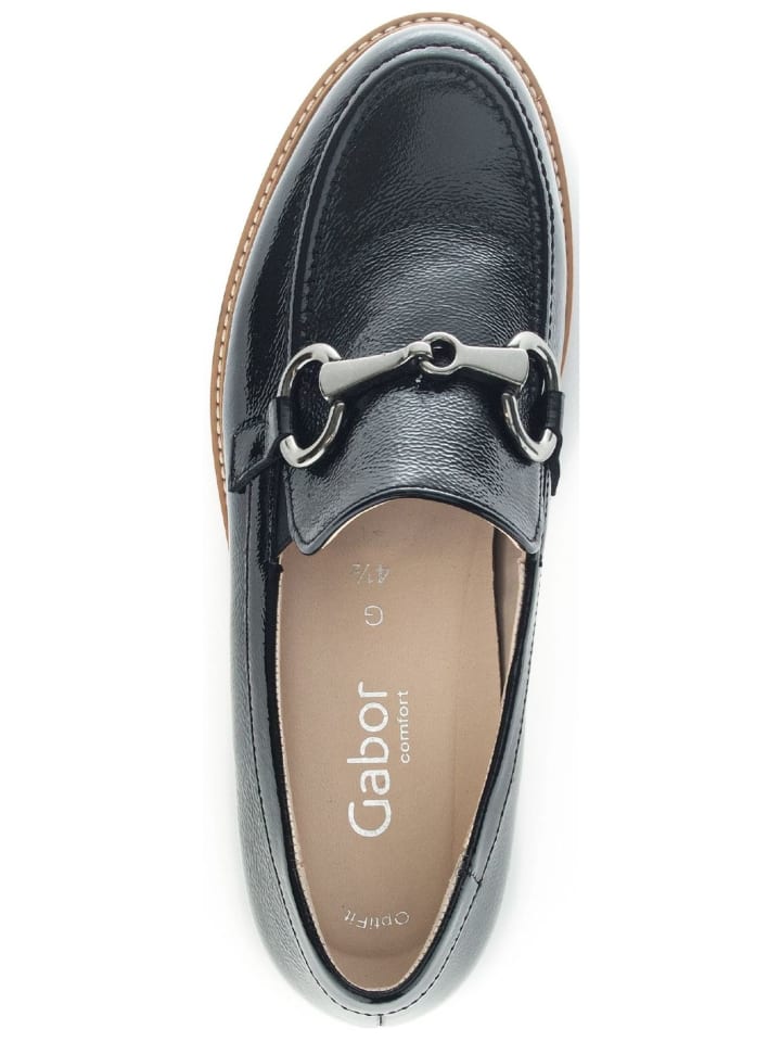 Gabor Slipper in Schwarz Lack günstig kaufen 38