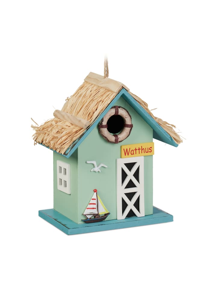 relaxdays Deko Vogelhaus in Bunt - (B)19 x (H)24,5 x (T)13,5 cm günstig kaufen onesize