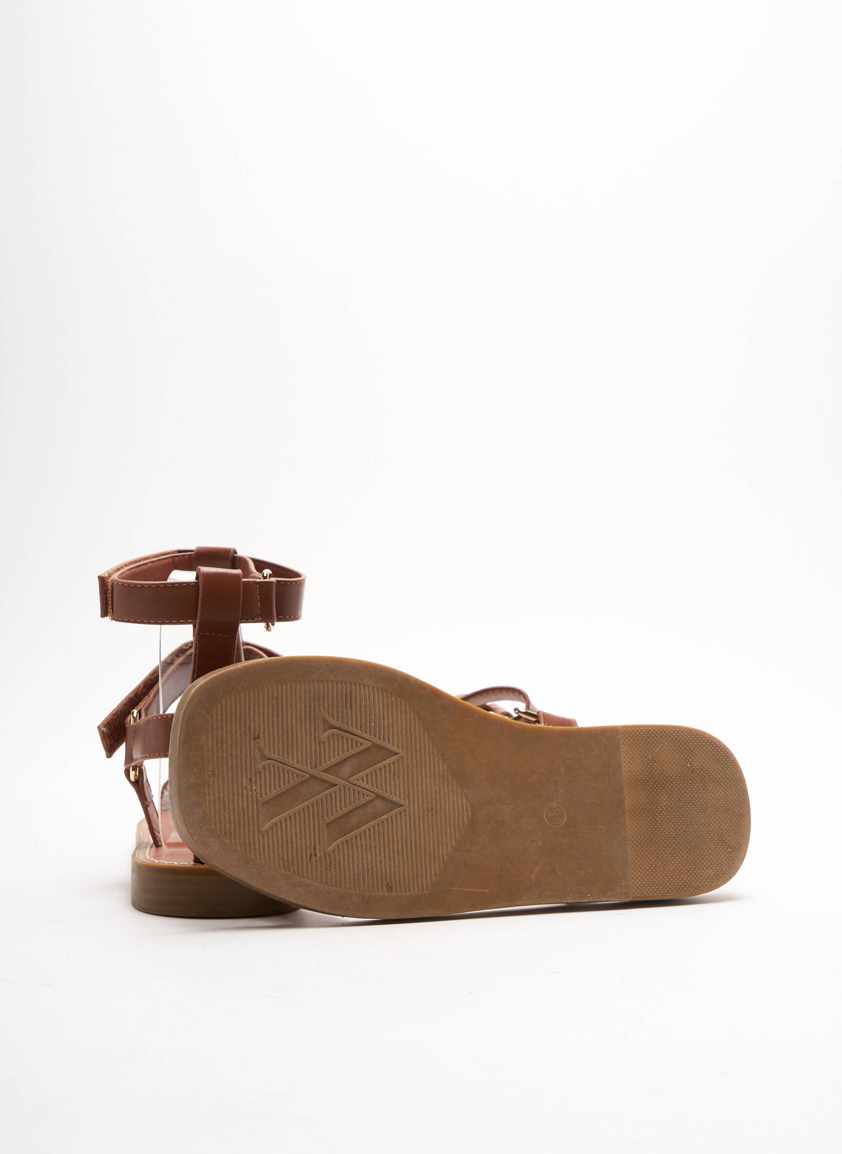 Vanessa Wu Sandales Nu Pieds Femme couleur marron
