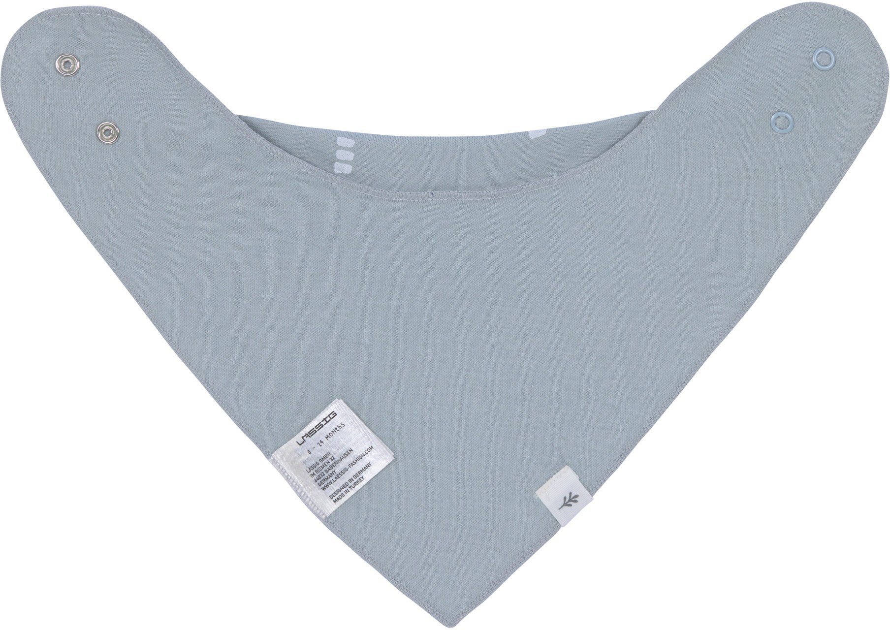 LÄSSIG Dreieckstuch Interlock Bandana, blue/milk, (2-St), für Babys; enthält Bio-Baumwolle