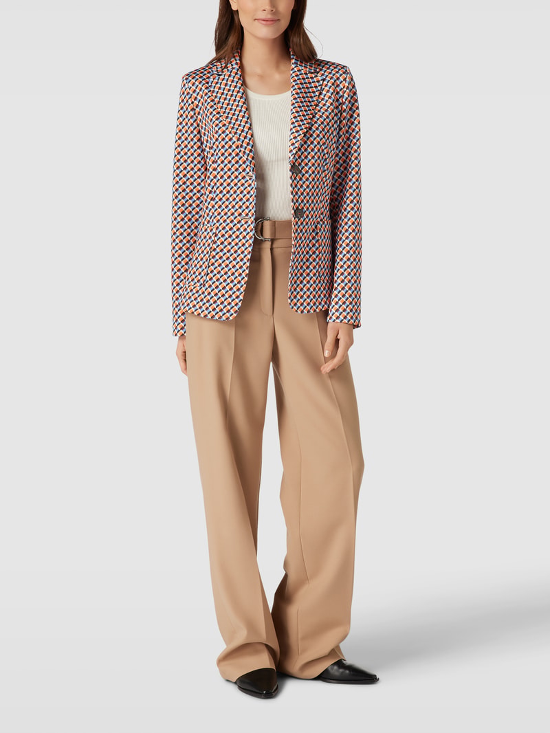 Blazer mit Allover-Muster in orange