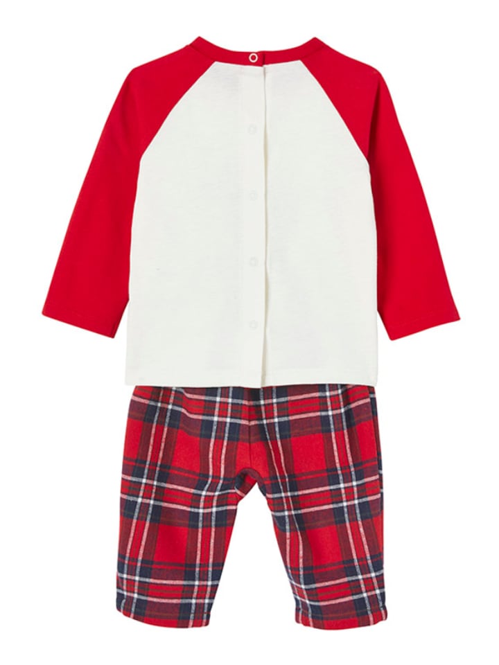 vertbaudet 2tlg. Outfit in Rot/ Creme günstig kaufen