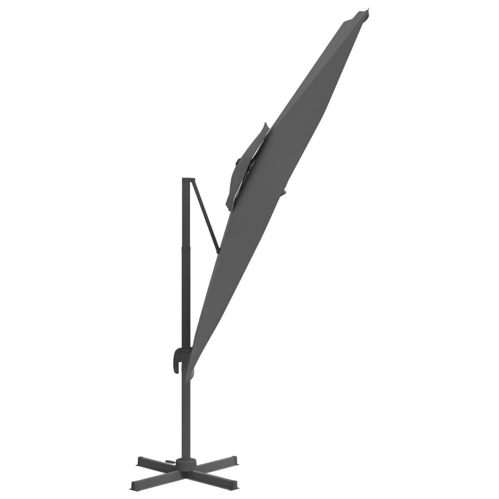 DOTMALL Sonnenschirm Ampelschirm mit Doppeldach,Kippbar und um 360 Grad drehbar