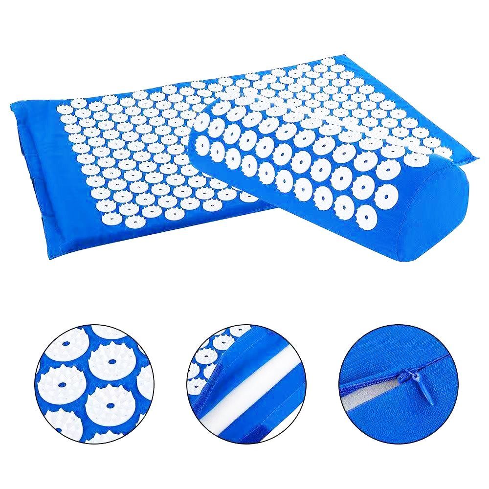 SmartYogi Akupressurmatte Massagematte Akupressur Set zur Entspannung 2er-Pack (Akupunktur Matte für effektive Lockerung), Lösung von Verspannungen Stressabbau – nach TCM